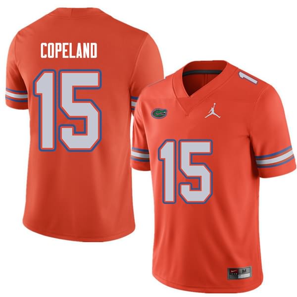 NCAA Florida Gators Jacob Copeland Men's #15 Jordan Brand Orange Stitched Authentic College Football Jersey SZV7864AO